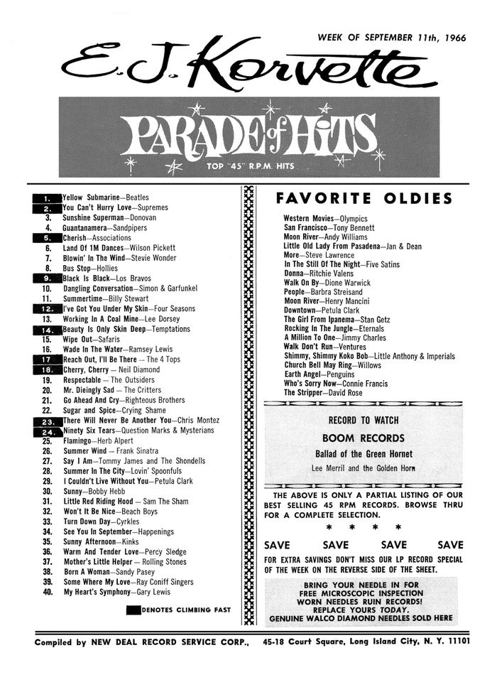 E. J. Korvette (Korvettes) - Ad From Motor City Recollections